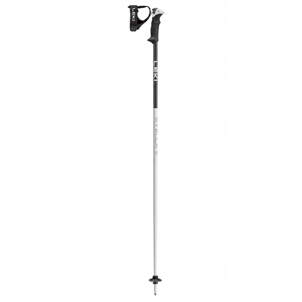 Lahke ženske smučarske palice LEKI Stella S z ročajem Trigger S SL, nastavljivim trakom in konico Ice Tip.