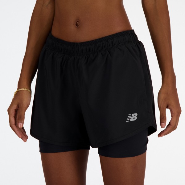 Ženske športne kratke hlače New Balance Sport Essentials 2-in-1 Short 3
