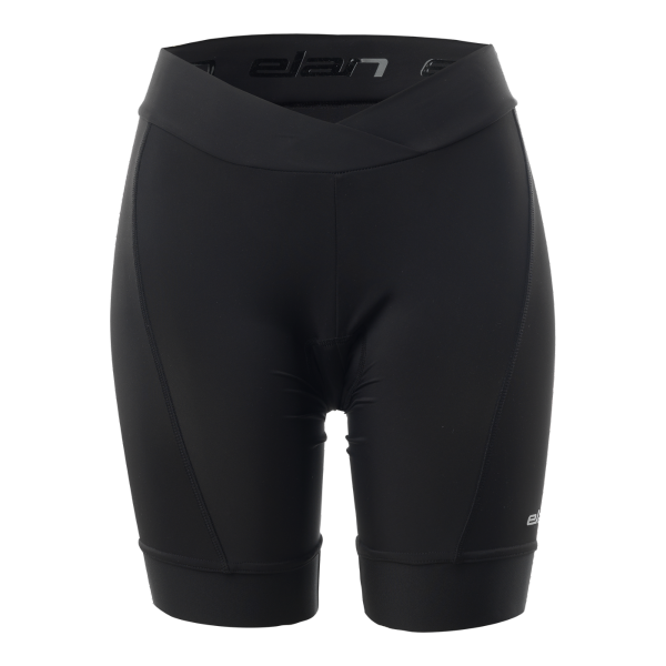 Ženske kolesarske kratke hlače Elan v univerzalni črni barvi zagotavljajo popolno udobje na vsaki pustolovščini.