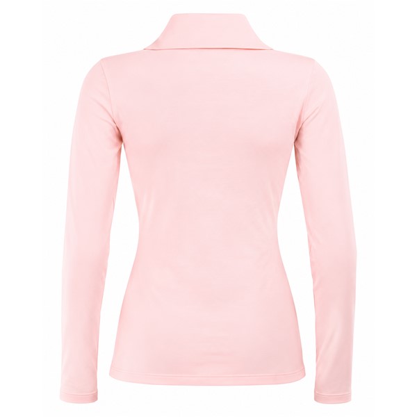 Ženski smučarski puli REUSCH PURE POWDER PINK v elegantni pudrasto rožnati barvi. Mehak material iz 95 % bombaža in 5 % elastana, udoben višji ovratnik in praktična sprednja zadrga zagotavljajo prijetno toploto, svobodo gibanja in vsestransko uporabnost pri smučanju ter v prostem času.