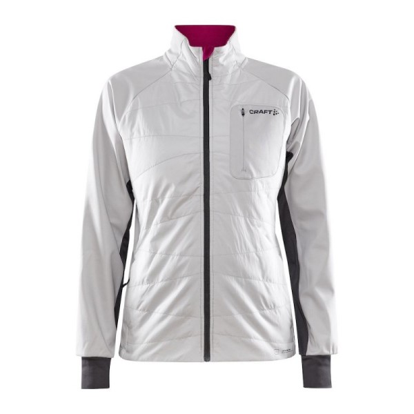 The functional jacket CRAFT CORE Nordic Training Insulate is a versatile jacket primarily designed for cross-country skiing and other intense activities in cold conditions. The jacket is equipped with quilted insulation in the front for added warmth,