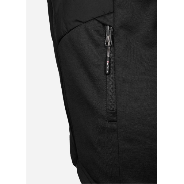 Ženska hibridna jopica AULP VOLTA združuje raztegljive materiale in toplotno varjene prešite dele za optimalno toplino in svobodo gibanja. Z nastavljivo kapuco je idealna za outdoor aktivnosti v hladnejšem vremenu.