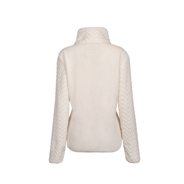 Ženska flis jopica AULP VERIO iz mehkega 100 % poliestra nudi toplino, udobje in zaščito pred vetrom. Idealna za hladne dni ali kot srednji sloj pod jakno.