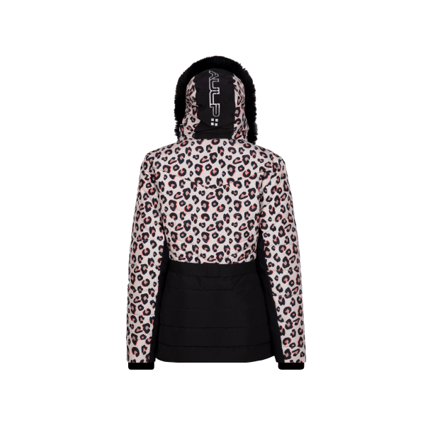Popolna kombinacija stila in funkcionalnosti: ženska smučarska jakna AULP Capri Leopard z 15K/15K membrano, toplotno izolacijo do 300 g, odstranitvijo kapuce in dizajnom v leopard vzorcu. Zanesljiva zaščita in eleganca na smučišču.
