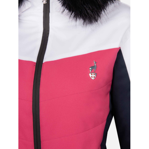 Ženska smučarska jakna AULP SANDI združuje eleganten videz, vrhunsko toplotno izolacijo in 15K/15K zaščito pred snegom in vetrom. Idealna za zahtevne smučarke.