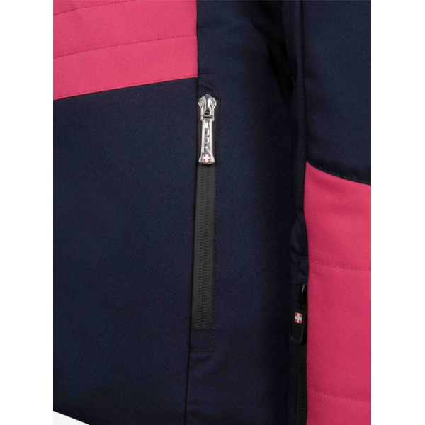 Ženska smučarska jakna AULP SANDI združuje eleganten videz, vrhunsko toplotno izolacijo in 15K/15K zaščito pred snegom in vetrom. Idealna za zahtevne smučarke.