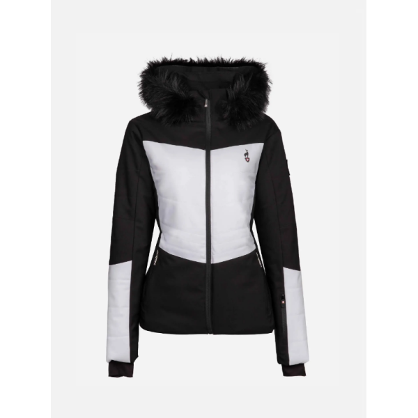 The women's ski jacket AULP SANDI combines an elegant look, top-notch thermal insulation, and 15K/15K protection against snow and wind. Ideal for demanding skiers.