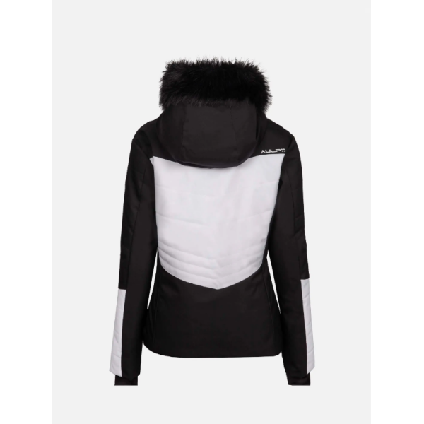 The women's ski jacket AULP SANDI combines an elegant look, top-notch thermal insulation, and 15K/15K protection against snow and wind. Ideal for demanding skiers.