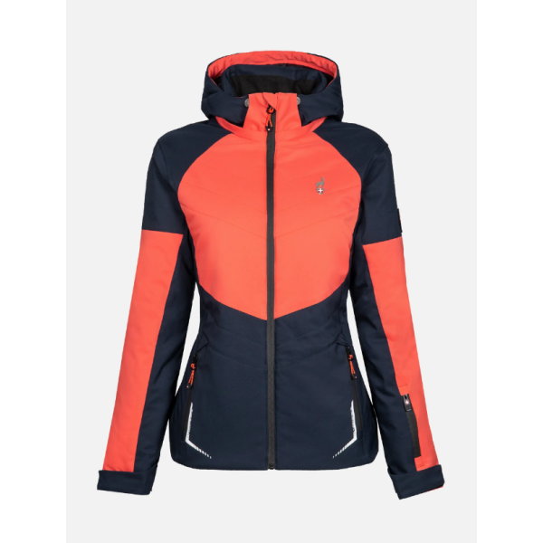 Ženska smučarska jakna AULP SOFIA GRENADINE združuje eleganten slim fit kroj in zanesljivo 10K/10K zaščito pred snegom in vetrom. Snemljiva kapuca, Lycra manšete in snežni pas za popolno udobje na smučišču.