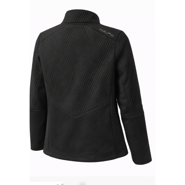 Ženska smučarska jopica AULP BATIK iz mehkega žakardnega pletiva nudi toplino, udobje in eleganten videz. Popolna kot midlayer pod smučarsko jakno ali za sproščene dni v hladnejšem vremenu.