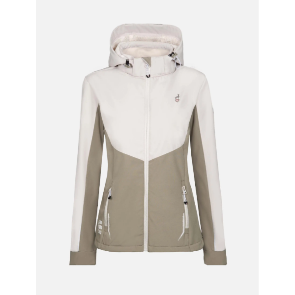 Ženska softshell jakna AULP TAMIA v kaki barvi nudi zanesljivo zaščito pred vetrom, mehko micropolar podlogo in popolno svobodo gibanja. Snemljiva kapuca, nastavljiv rob in odsevni detajli za outdoor aktivnosti v vseh razmerah.