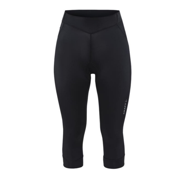 Women's 3/4 CRAFT CORE BIKE ENDUR KNICKERS are elastic, soft, and ergonomic cycling shorts, 3/4 length. Made from durable, technical fabric.