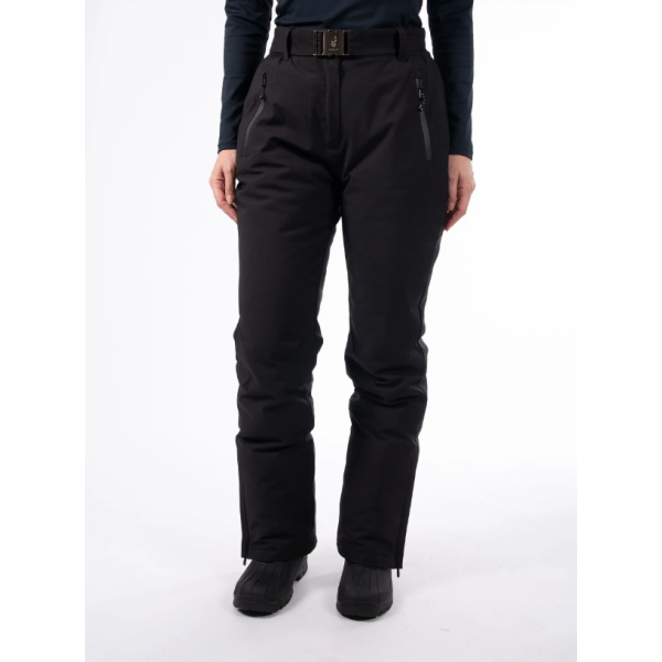 The women's ski pants AULP VIARY offer waterproof 10K/10K protection, taped seams, and snow gaiters for complete comfort on the snow. Adjustable waist and removable suspenders for an ideal fit.