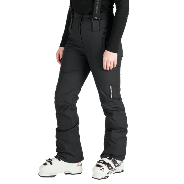 Odkrijte ženske smučarske hlače NORTHFINDER MYLEE – vodoodporne, raztegljive in modne. Popolne za udobno in brezskrbno smuko v vseh razmerah!