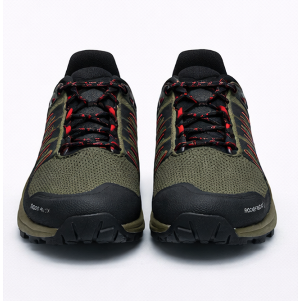 Ženske nepremočljive trail superge INOV8 ROCLITE G 315 GTX z Gore-Tex membrano in Graphene G-Grip podplatom. Vrhunski oprijem, zaščita in udobje za trail tek in pohodništvo.