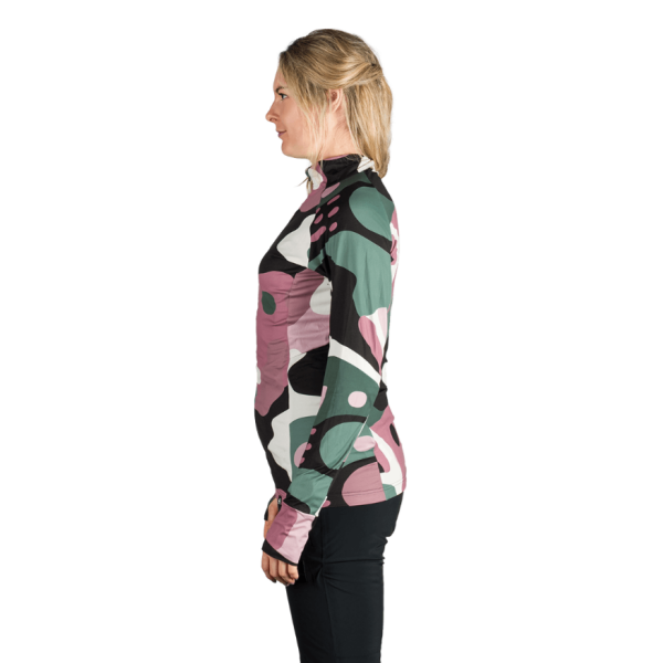 Ženski smučarski puli NORTHFINDER JAMIYA je odlična izbira za zahtevne aktivnosti v hladnem okolju. Ženski aktivni puli zagotavlja toploto in suho kožo tudi med intenzivno vadbo. Namenjen je predvsem kot druga plast pri smučanju ali teku na smučeh