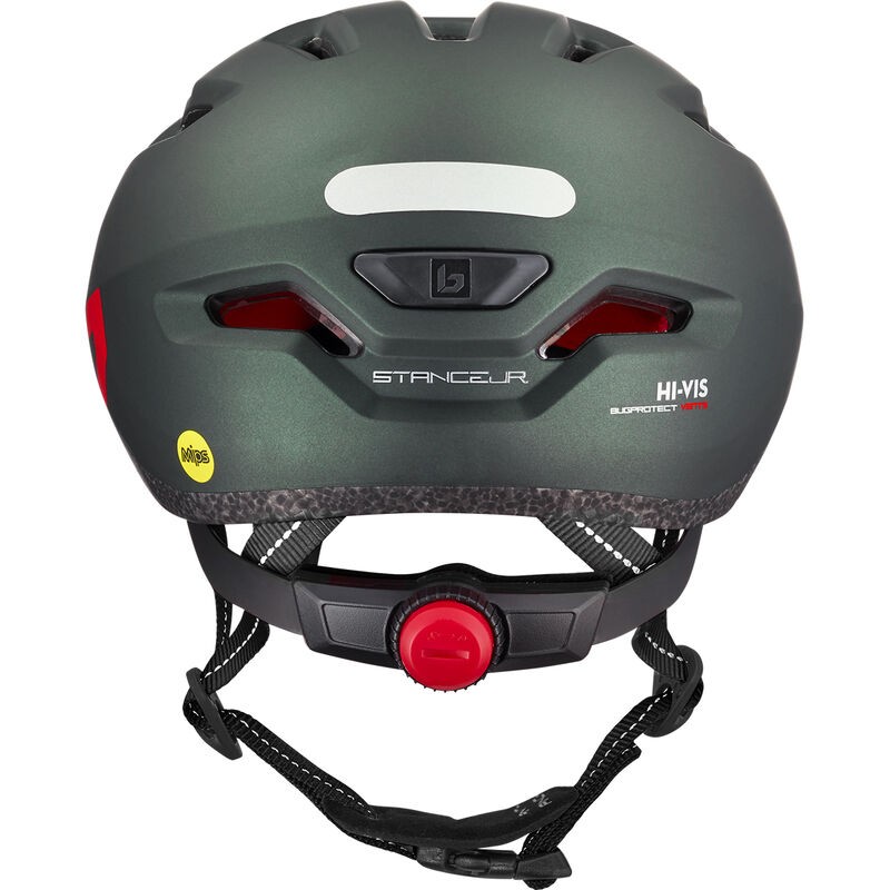 Bolle Stance Junior is a modern children's cycling helmet characterized by several features. The helmet has reflective elements for better visibility, an integrated mesh that protects against insects, and a special helmet fastening system.