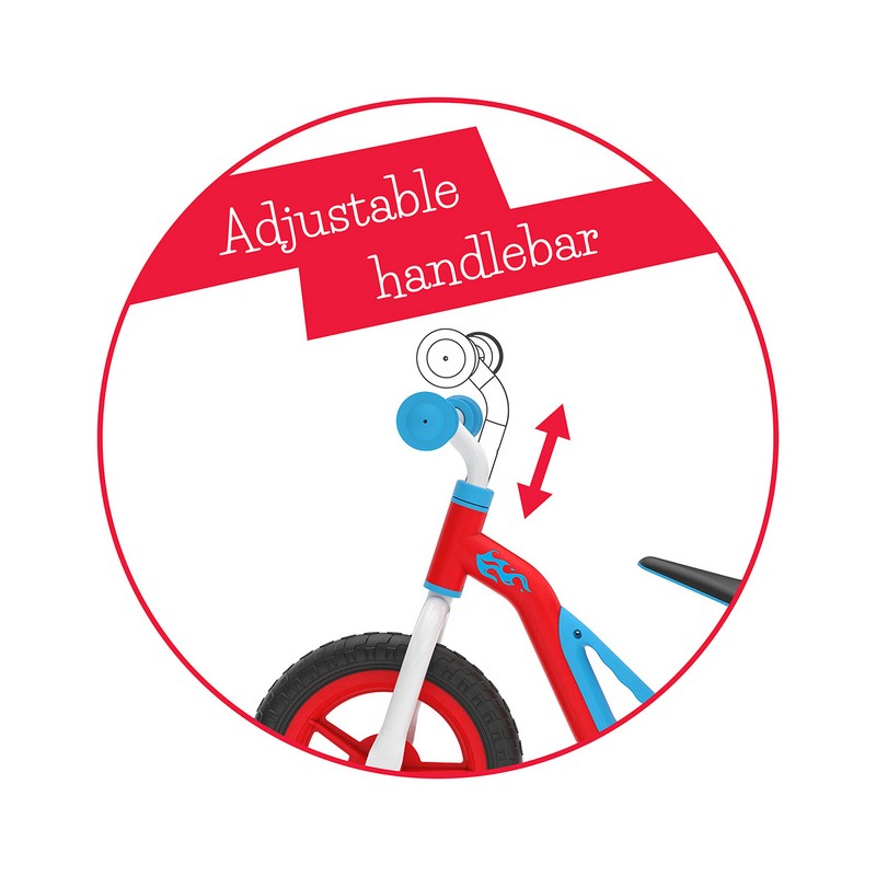 Charlie je  zelo lahek poganjalec z EVA gumami, odpornimi na predrtje. Z visokokakovostnim kovinskim okvirjem tehta samo 2,5 kg. Kot nalašč za trening motoričnih spretnosti vašega malčka, za ravnotežje in za učenje krmiljenja.