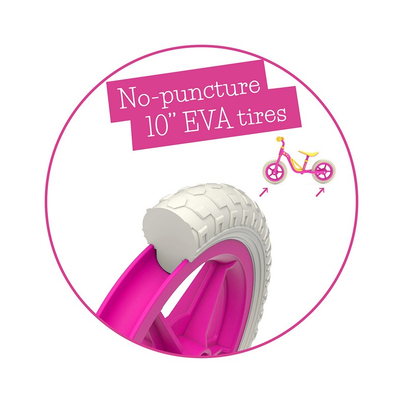 Charlie je  zelo lahek poganjalec z EVA gumami, odpornimi na predrtje. Z visokokakovostnim kovinskim okvirjem tehta samo 2,5 kg. Kot nalašč za trening motoričnih spretnosti vašega malčka, za ravnotežje in za učenje krmiljenja. 