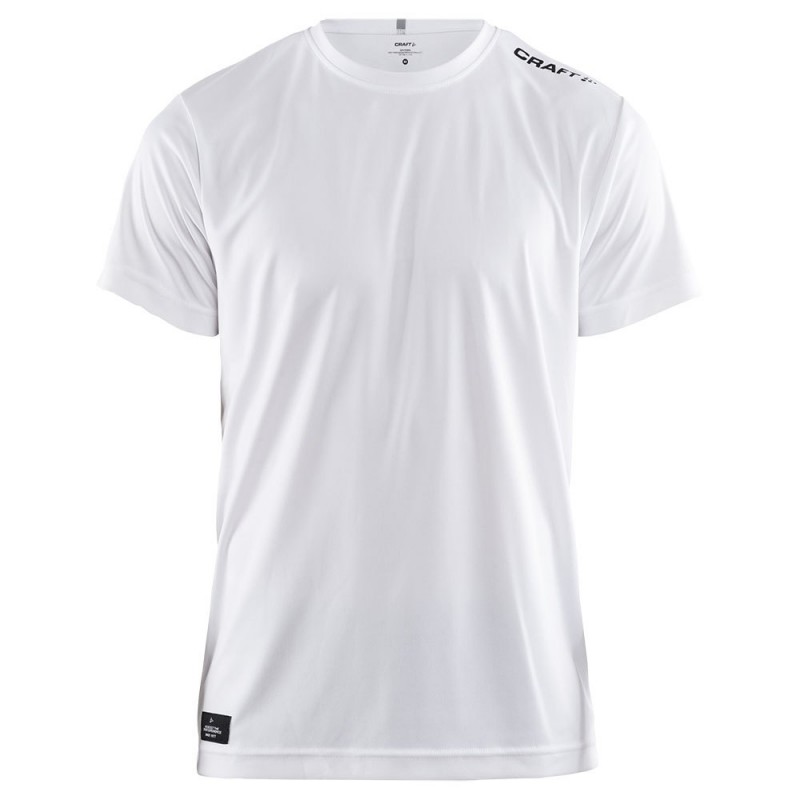 Moška majica Craft Community Function Tee je udobna tekaška majica s kratkimi rokavi. Zgornji del je izdelan iz mehkega, lahkega materiala, ki se hitro suši. Standardno prileganje vam omogoča odlično svobodo gibanja in vas ohranja pokrite