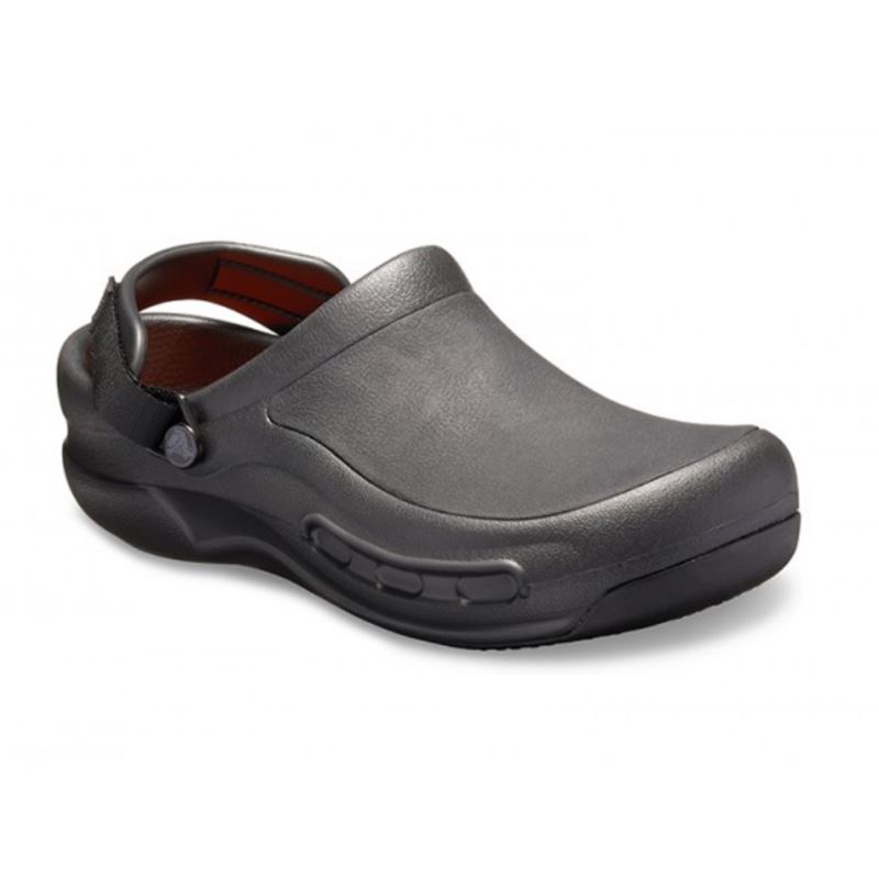Crocs Bistro Pro Work LiteRide Clog 205669 so profesionalni delovni cokli z zaprtim sprednjim delom, mehkim vložkom LiteRide™ in nedrsečim podplatom Crocs Lock™. Zasnovani so za celodnevno udobje in varnost pri delu v gostinstvu, zdravstvu ter drugih zahtevnih delovnih okoljih.