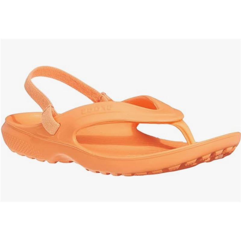 Otroške Crocs japonke Classic Flip Kids 202871 v temno modri barvi z udobnim Croslite™ podplatom in elastičnim paščkom za boljši oprijem. 
