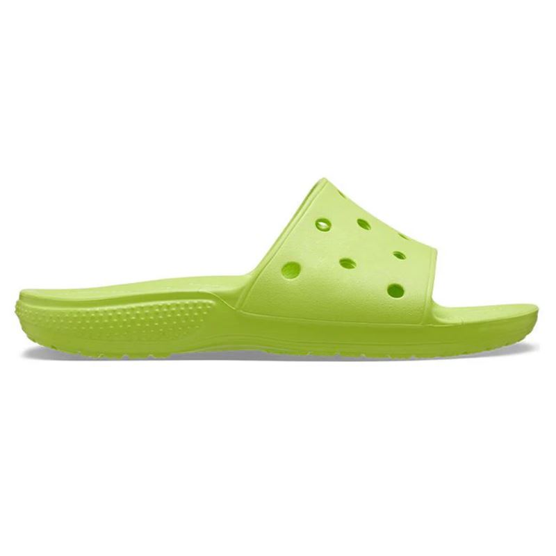 Crocs Classic Slide 206121 unisex natikači z lahkim Croslite™ podplatom za vsakodnevno udobje in sproščeno poletno nošenje.