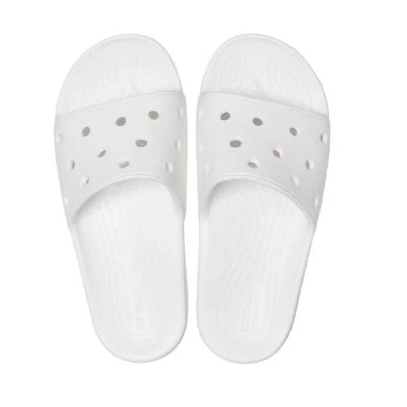 Crocs Classic Slide 206121 unisex natikači v črni barvi z lahkim Croslite™ podplatom za maksimalno udobje in vsakodnevno uporabo.