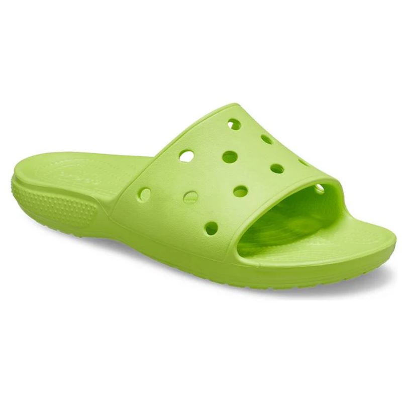 Crocs Classic Slide 206121 unisex natikači z lahkim Croslite™ podplatom za vsakodnevno udobje in sproščeno poletno nošenje.