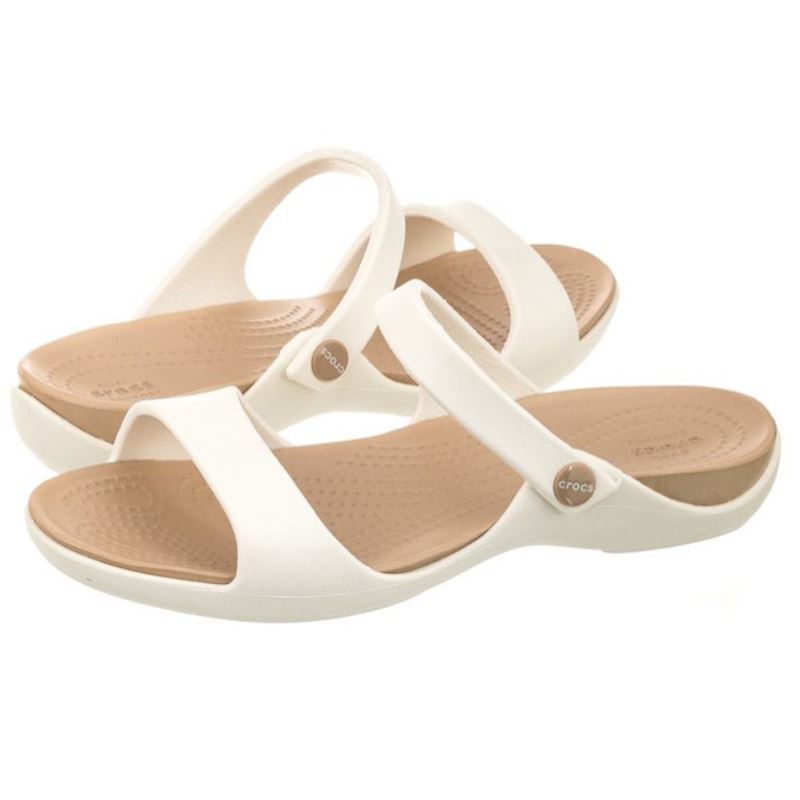 Ženski sandali Crocs Cleo V 204268 z minimalističnimi elegantnimi paščki, lahkotno zasnovo in udobnim podplatom za sproščene poletne dni.