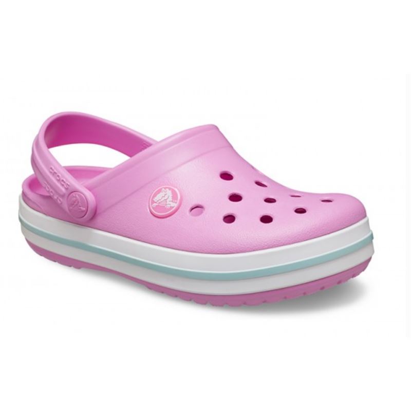 Otroški natikači Crocs Crocband Kids Clog T 207005 s športnim retro dizajnom, prezračevalnimi odprtinami in vrtljivim petnim paščkom za udobno vsakodnevno uporabo.
