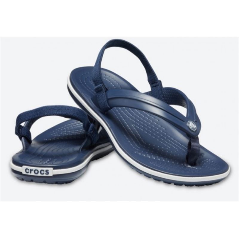 Otroške japonke Crocs Crocband Strap Flip Kids 205777 v športnem poletnem dizajnu z dodatnim petnim paščkom za boljšo stabilnost in udobje pri hoji.