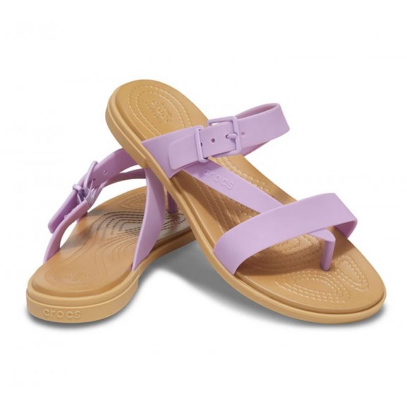 Ženski sandali Crocs Tulum Toe Post Sandal W 206108 z elegantnimi minimalističnimi paščki, lahkotno zasnovo in udobnim LiteRide™ podplatom za sproščene poletne dni.