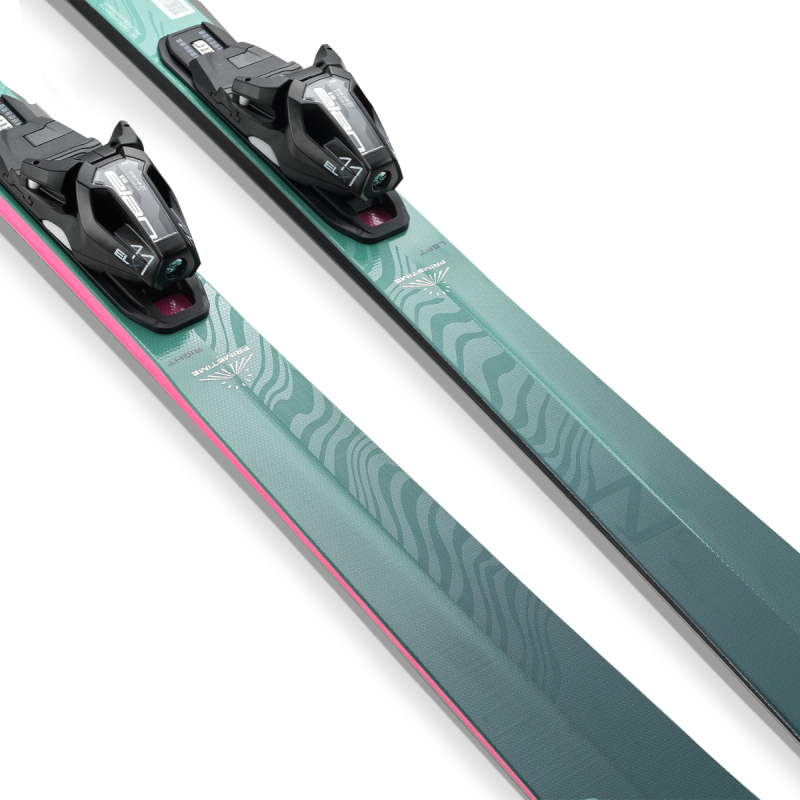 Ženske smuči Elan Primetime N°4 W 2025/26 – igrive, udobne in natančne karving smuči z ojačitvijo Mono Ti. Popolno ravnovesje moči in lahkotnosti za celodnevni užitek na snegu. AS Sport Outlet.