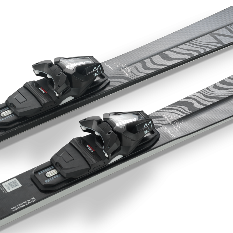 Elan Primetime N°5 W Black Edition (25/26) – the most precise women's skis in the series with Mono Ti reinforcement, exceptional edge grip and top carving.