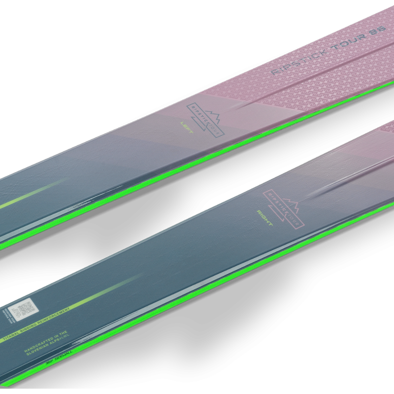 Ženske turne smuči Elan Ripstick Tour 88 W 2025/26 – lahke, stabilne in zanesljive za dolge vzpone in varne spuste. Popolna izbira za vsestranske turne avanture. AS Sport Outlet.