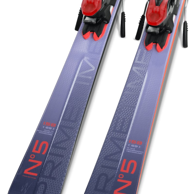 Primetime N°5 is the most precise ski in the collection. It enjoys speed and transitions energetically from edge to edge, providing exceptional carving performance with its energetic feel.