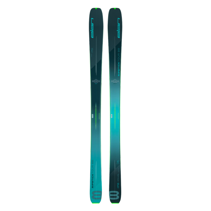 Elan Ripstick Tour 88 is a lightweight, versatile touring ski designed for excellent performance in both ascents and descents. With a width of 88 mm and a weight of approximately 1250 g, it offers lightness, stability, and playfulness in all snow conditions.