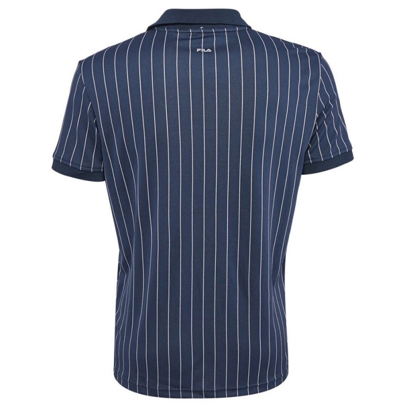Moška športna polo majica FILA Polo Stripes s klasičnim ovratnikom in črtastim dizajnom. Udobna in zračna majica za tenis, golf, športne aktivnosti ter prosti čas.