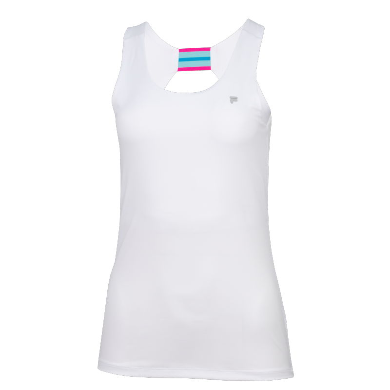 Dekliška športna majica FILA Top Alissa Girls White v beli barvi, lahka in zračna majica brez rokavov za športne aktivnosti, treninge in prosti čas.