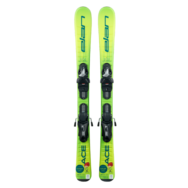 The Jett ski is equipped with the most innovative technology for young skiers. Elan's patented U-Flex solution allows children to bend the skis completely, enabling them to master the more challenging aspects of skiing much faster.
