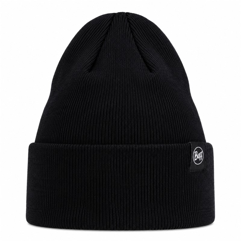 Originalna pletena kapa BUFF® Knitted Beanie Lilon Black v klasični črni barvi. Izdelana iz recikliranih materialov, z dvoplastno brezšivno konstrukcijo in sproščenim krojem Slouchy Fit. Primerna za zimske sprehode, potovanja, prosti čas in vsakodnevno uporabo v hladnejšem vremenu.
