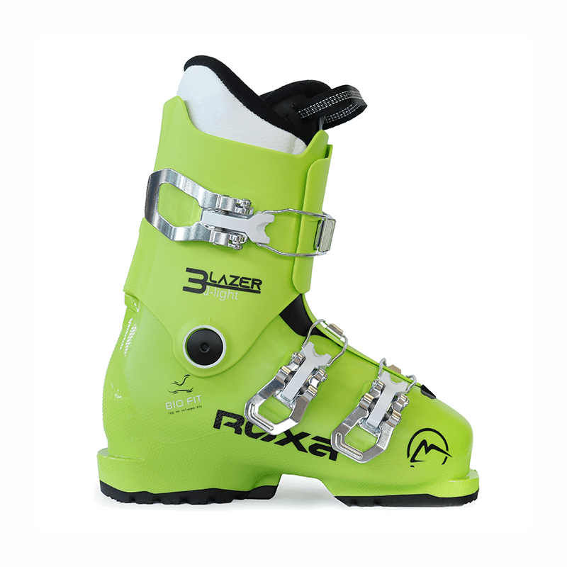 Roxa otroški smučarski čevlji LAZER 3 so narejeni v Italiji. Čevlji so topli udobni in zahvaljajoč gumi alpine na podplatu nudijo odlično ergonomijo pri hoji in pomaga preprečevati drsenje.