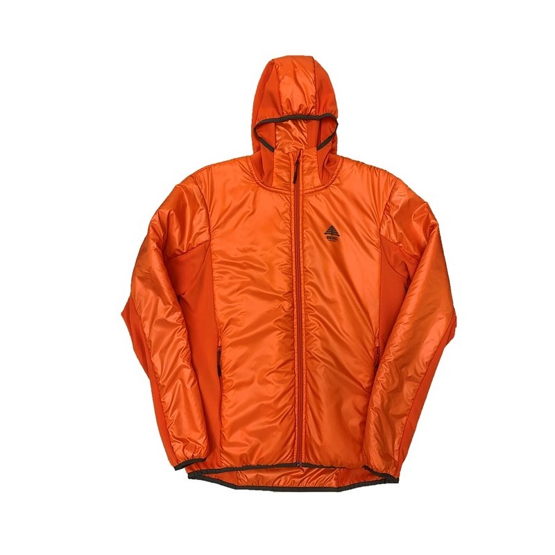In this hybrid jacket with a hood, you get the warmth you need during winter hikes. The main fabric is filled with warm insulation to keep you well protected from the cold, while both sides, the lining, and the hood.
