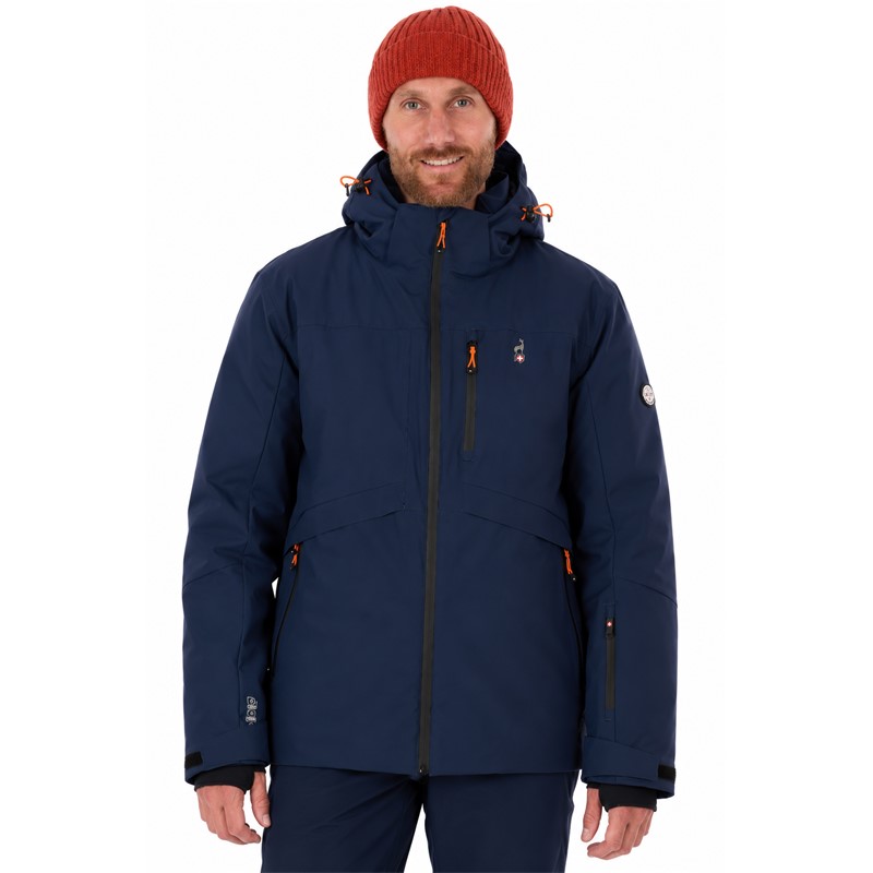 Moška smučarska jakna AULP EMMET NAVY v elegantni temno modri barvi. Model z membrano 15K/15K, raztegljivim materialom Mechanical Stretch, sintetično izolacijo, snemljivo kapuco, notranjimi manšetami iz lycre, snežno zaščito v pasu, vodotesnimi zadrgami in žepom za smučarsko vozovnico. Primerna za smučanje in vsakodnevno zimsko uporabo.