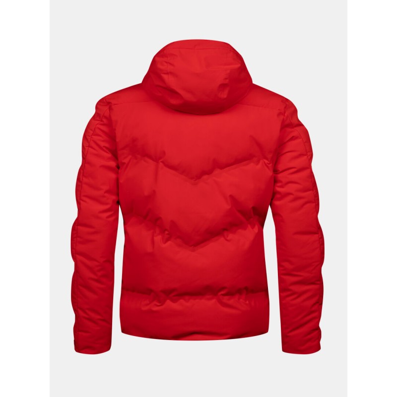 Moška smučarska jakna HALTI Nordic Arcty II Red v atraktivni rdeči barvi E65 Halti Red. Napredna brezšivno varjena izolacijska konstrukcija Microtherm Arcty, izolacija Microtherm Thermofill iz 100 % recikliranega poliestra ter vodoodporen material X-Welded zagotavljajo učinkovito zaščito pred mrazom in vlago. Jakna ima vodni stolpec 15.000 mm, zračnost 15.000 g/m²/24 h, snemljivo kapuco, prezračevalne odprtine, vodoodbojne zadrge in notranjo snežno zaščito.