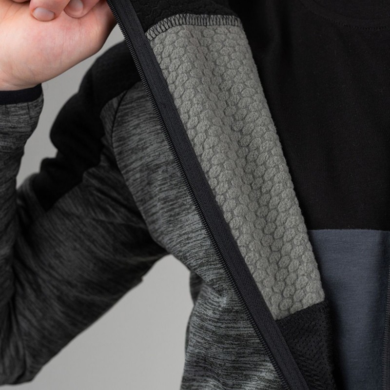 Odkrijte popolno kombinacijo udobja, funkcionalnosti in sodobnega oblikovanja z jopico iz flisa Elan. Vsestranska jopica nudi izjemno toploto in odvajanje vlage, zato je idealna za telesno aktivnost.