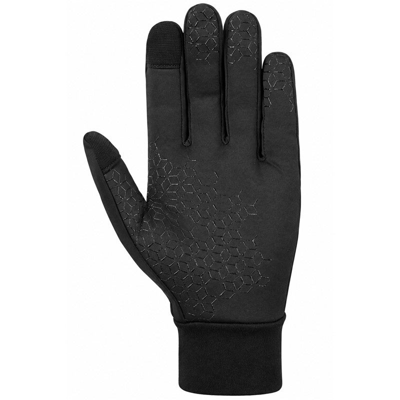 Multifunkcijske rokavice REUSCH ASHTON TOUCH-TEC™ v črni barvi BLACK iz lahkega in zračnega materiala Micro Fleece, s tehnologijo TOUCH-TEC™ na palcu in kazalcu, silikonskim potiskom na dlani za izboljšan oprijem ter oprijeto zapestno manšeto Tight Cuff. Primerne za pohodništvo, tek, nordijsko hojo, sprehode in vsakodnevno uporabo.