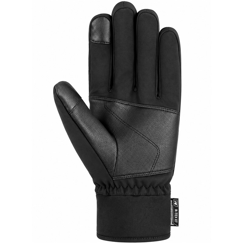 Multifunkcijske rokavice REUSCH DIVER X R-TEX® XT TOUCH-TEC™ v barvi BLACK/SILVER z nepremočljivo, protivetrno in zračno membrano R-TEX® XT, zunanjo tkanino Softshell, notranjo podlogo MicroActive, tehnologijo TOUCH-TEC™ za uporabo zaslonov na dotik, ojačano dlanjo in nastavljivo zapestno manšeto. Primerne za pohodništvo, kolesarjenje, zimske sprehode in različne aktivnosti na prostem.