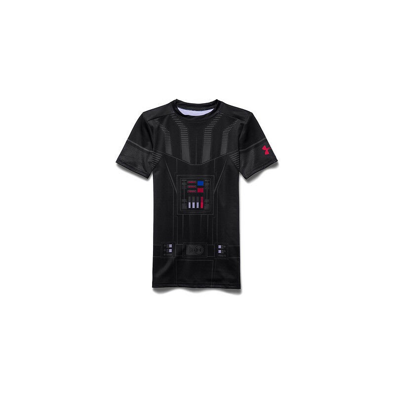 Children's UA Darth Vader HG compression shirt is designed for young athletes looking to improve their performance. With HeatGear technology, it provides excellent cooling and support during workouts.